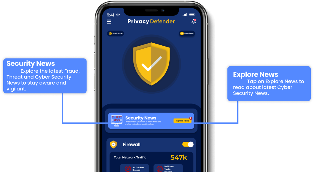 Privacy Defender Features